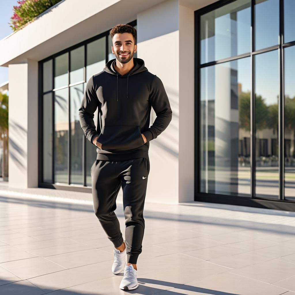 Vibrant Gym Scene with Enthusiastic Athlete