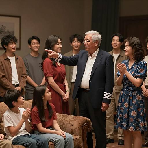 Intimate Gathering in Warm Lighting