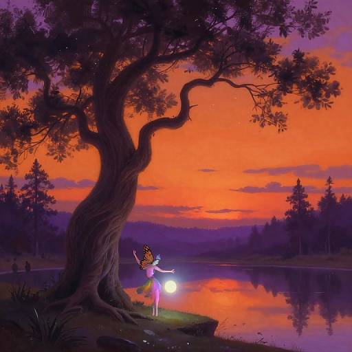 Dreamlike Landscape with Enchanted Being