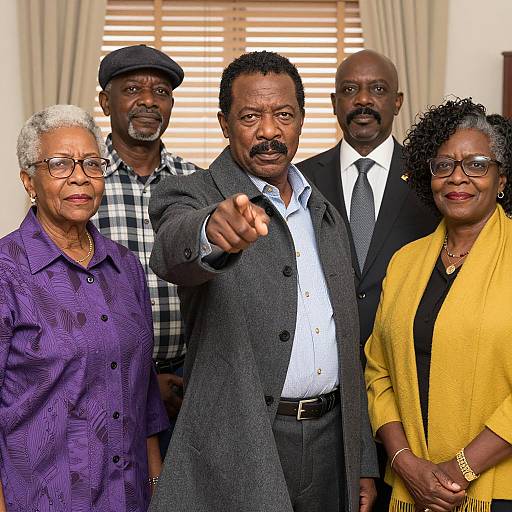 Diverse Group Portrait in Room Setting