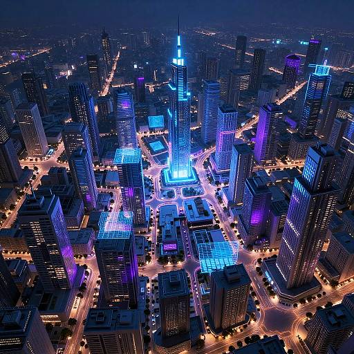 Cyberpunk AI City Map Generator