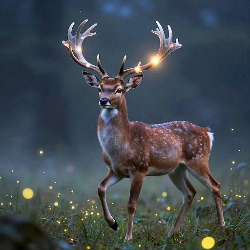Ethereal Fairy Deer in Twilight Glen