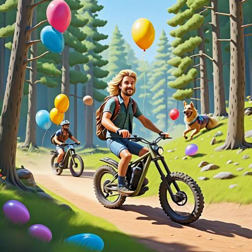 Mountain Biker's Birthday Adventure in Forest