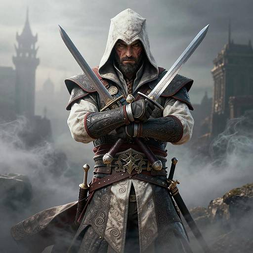 Weathered Veteran Assassin Cosplay Portrait