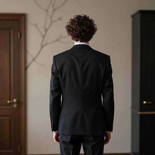 Mysterious Man in Dim Room