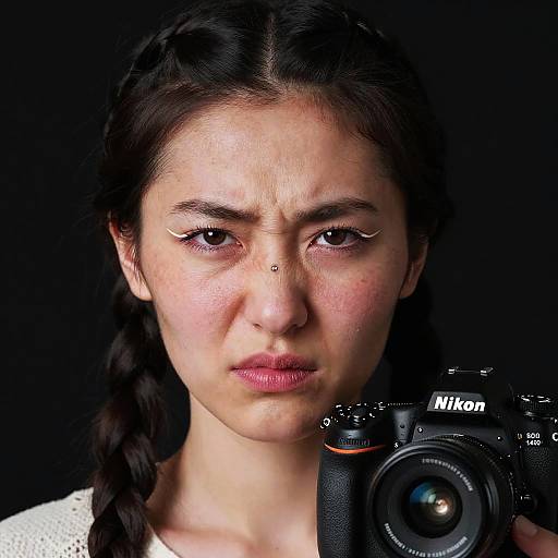 Cinematic Kyrgyz Woman Eye Contact
