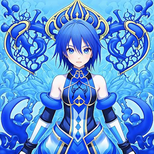 Illustration of Aqua (kingdom hearts), kingdom hearts in the style of Sody