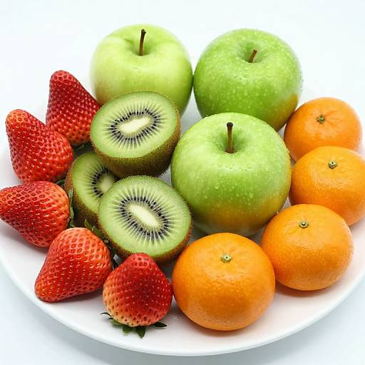 Colorful Fresh Fruit Plate Display