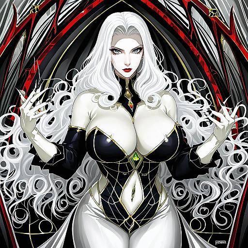 Illustration of Carmilla (fate), fate (series) in the style of Remsrar