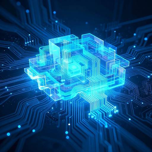 Intricate AI Circuitry Background