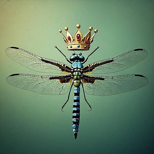 Regal Dragonfly in Mary Blair Style