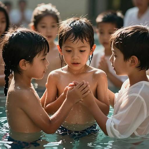 Children's First Baptism in Water