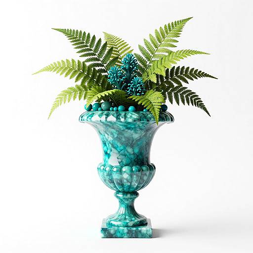 Contemporary Turquoise Crystal Still-Life