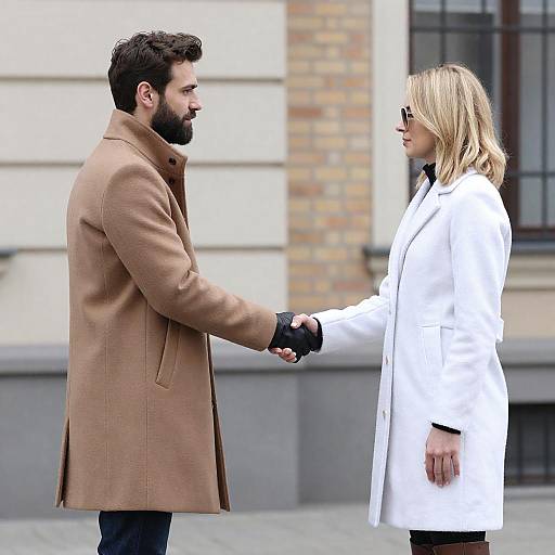 Winter Meeting: Outdoor Handshake Scene