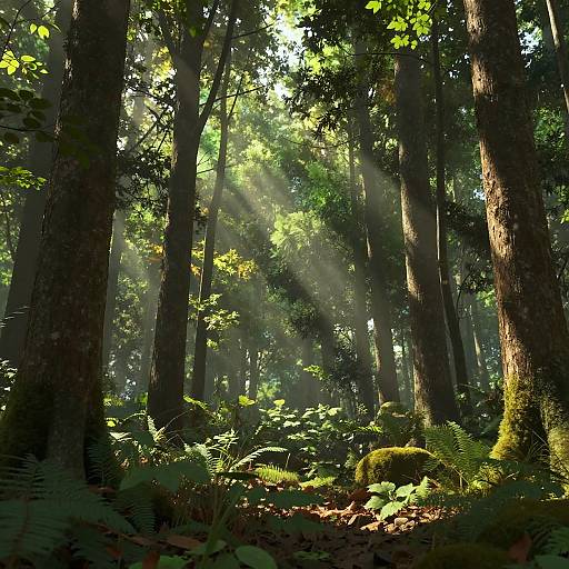 Photorealistic Serene Forest Scene