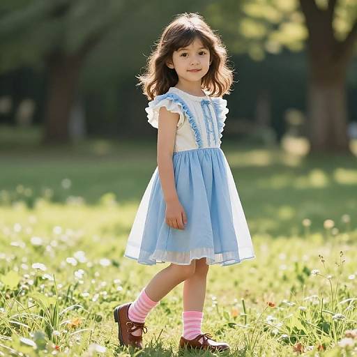 Young Girl in Sunny Meadow