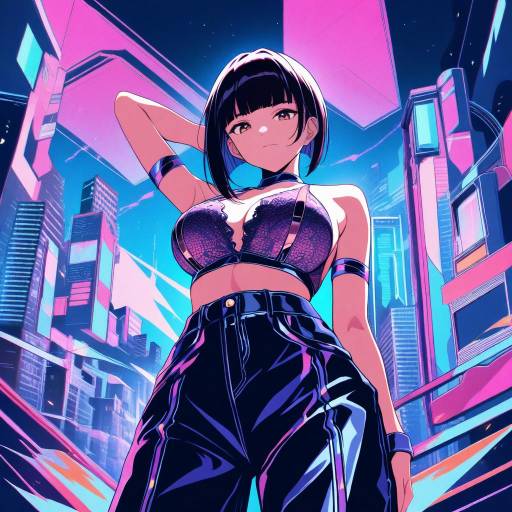 Futuristic Retro Synthwave Street Style Futuristic Retro Synthwave Street Style