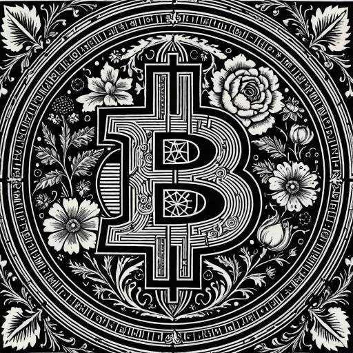 Intricate Bitcoin Logo Engraving in Renaissance Style