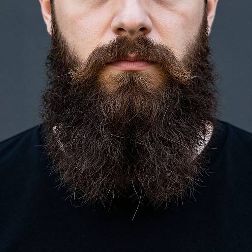 Stylized Beard Portrait Without Mustache
