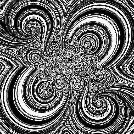 Black and White Hypnotic Op Art
