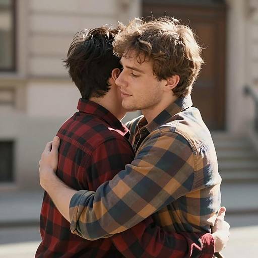 Warm Embrace in Sunlit Scene