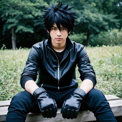 Realistic Dabi MHA Cosplay Outdoor Scene
