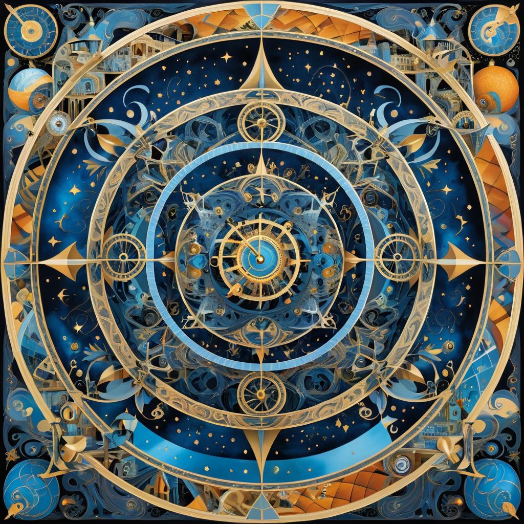 Whimsical Clockwork Universe Art Inspired by Escher