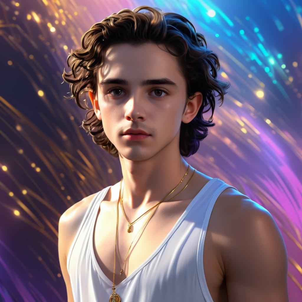 Elegant Portrait of Timothée Chalamet