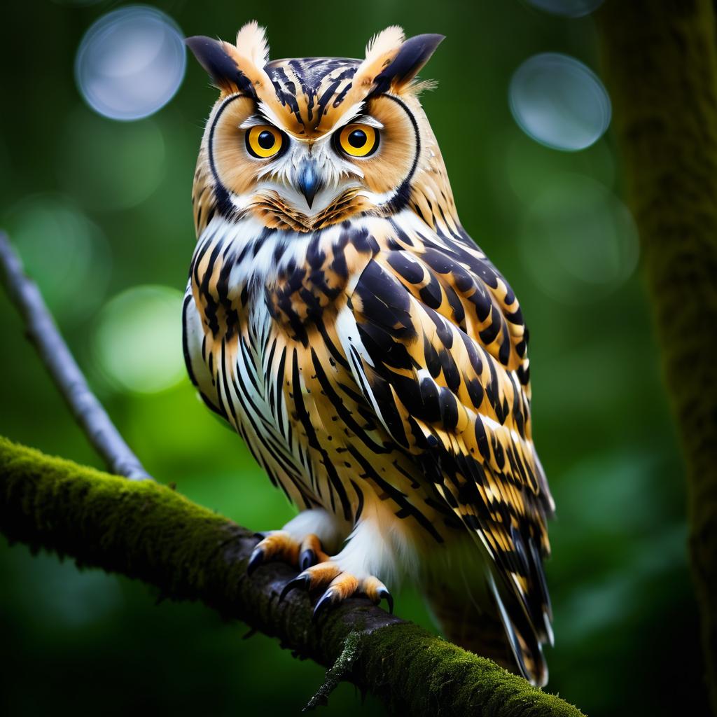 Majestic Owl Macro Photography with Fantasy Lighting