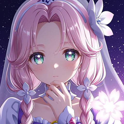 Illustration of Hanami kotoha, precure in the style of Kakiko210