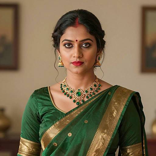 Elegant Indian Woman in Traditional Attire