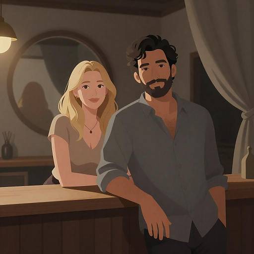 Cozy Moments in a Dimly Lit Room