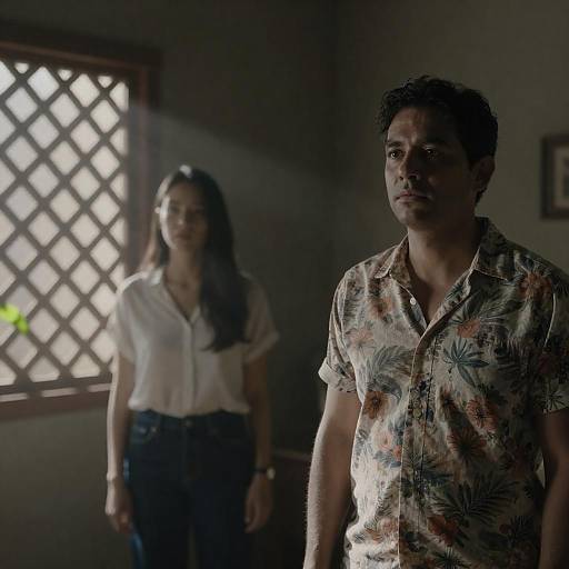 Dimly Lit Photograph of Two Figures