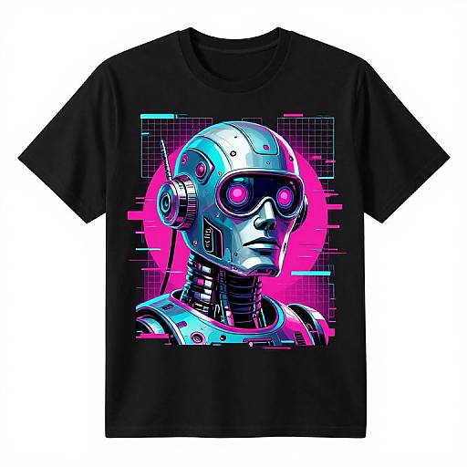 Retro-Futuristic Robot T-Shirt Design