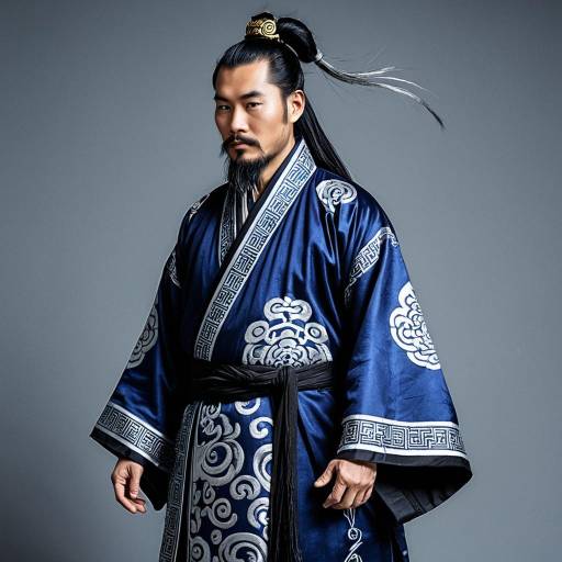 Master Qi Cosplay in Elegant Silk Robe