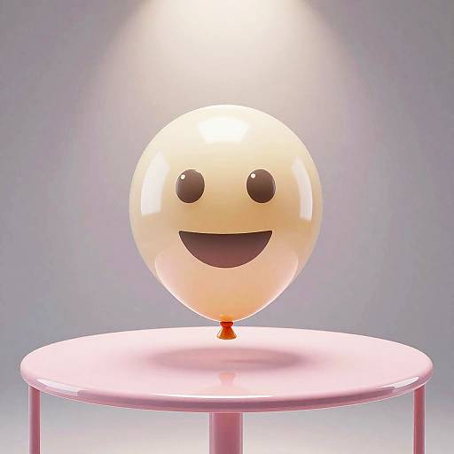 Shiny Latex Balloon on Pink Acrylic