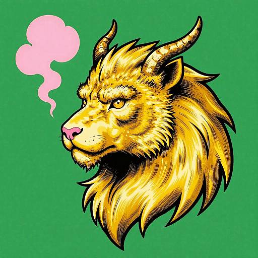 Pop Art Mythical Beast Illustration