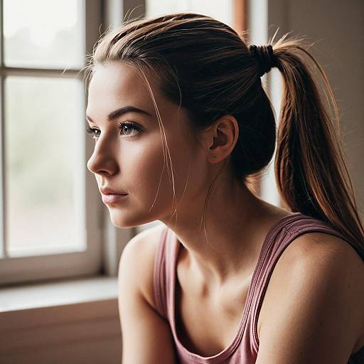 Soft-Focus Portrait of Young Woman