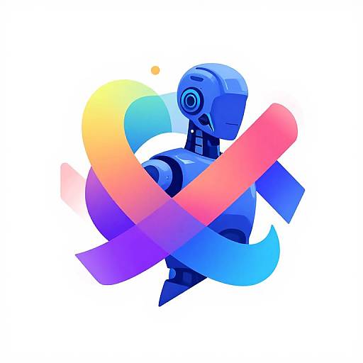 Abstract AI Logo with Digital Modifiers