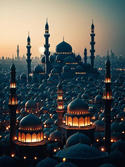 Enchanting Islamic Fantasy City Skyline