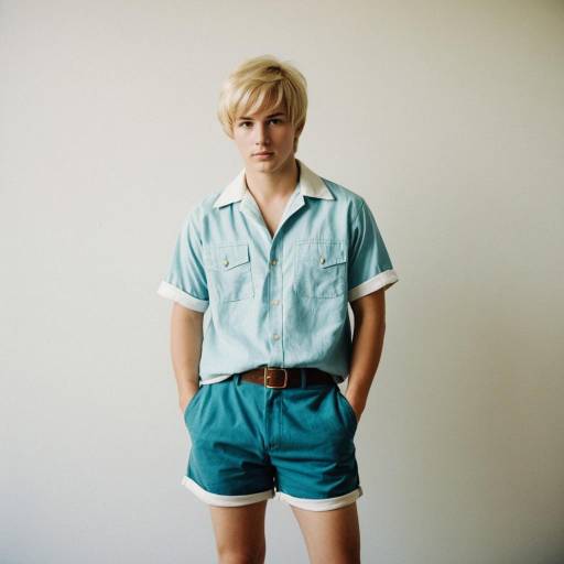 Young man in vintage 1960s Australian style outfit