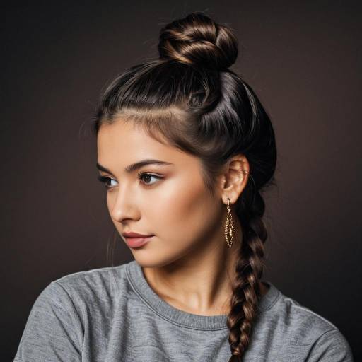 Young Woman with Brown Goddess Knotless Braid