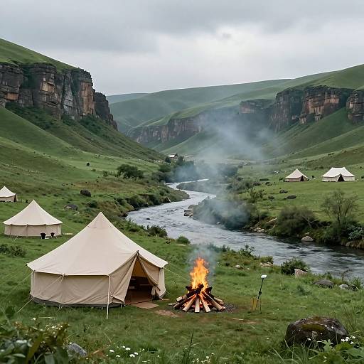 Serene Historic Tent Camp in Valley