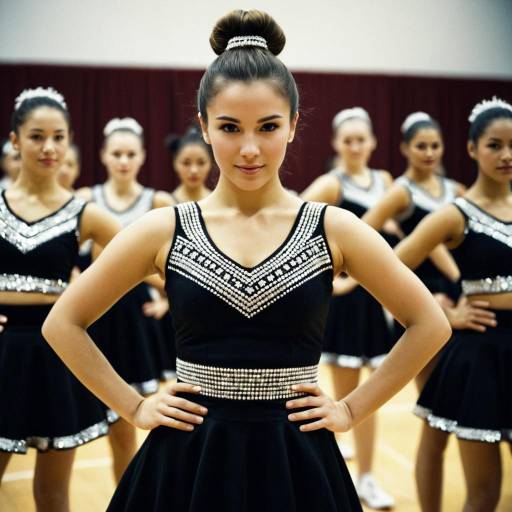 Solo Cheerdance Costume with Hair Bun