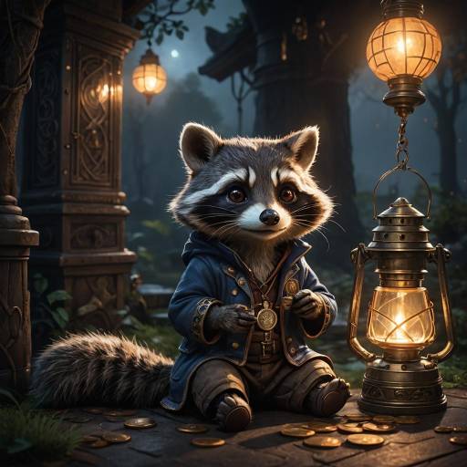 Rascal the Raccoon in Dark Fantasy Rascal the Raccoon in Dark Fantasy