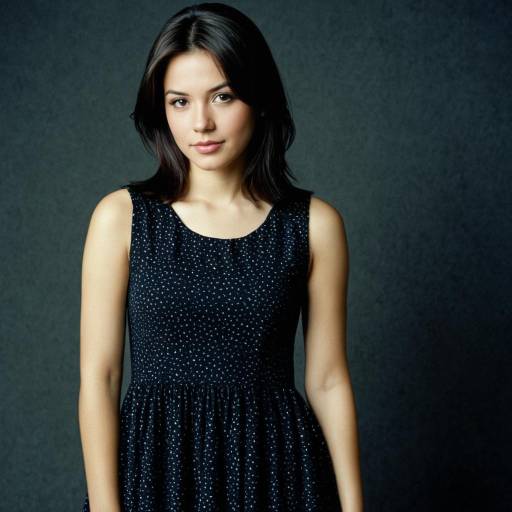 Young Woman in Black Sleeveless Dress