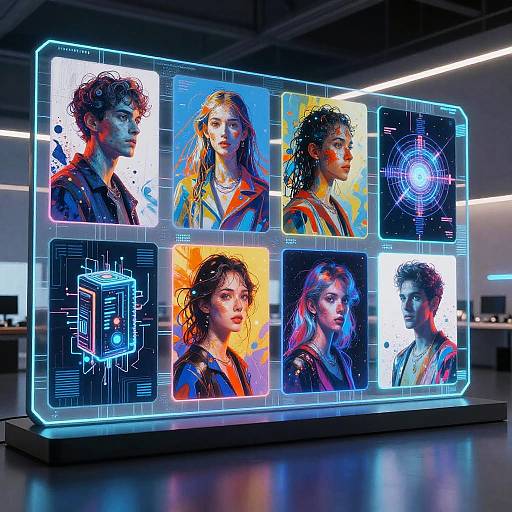 Holographic AI Art Studio Showcase