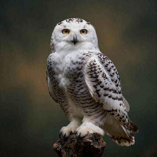 Elegant Snowy Owl Mural Editorial Portrait