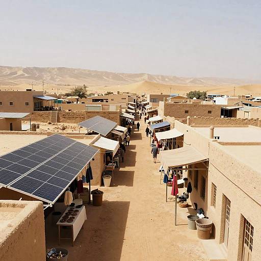 Solar-Powered Desert Cityscape
