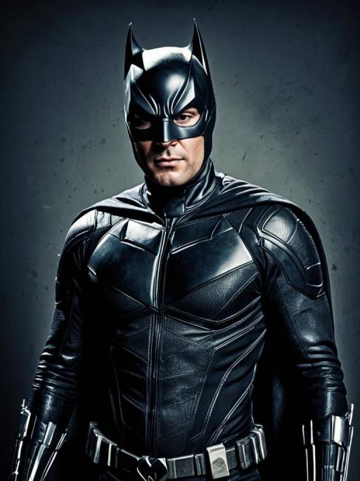Man Dressed as Batman in Detailed Costume